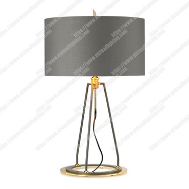 Ferrara 1 Light Table Lamp &#8211; Dark Grey Polished Gold
