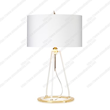 Ferrara 1 Light Table Lamp &#8211; White Polished Gold