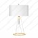 Ferrara 1 Light Table Lamp - White Polished Gold