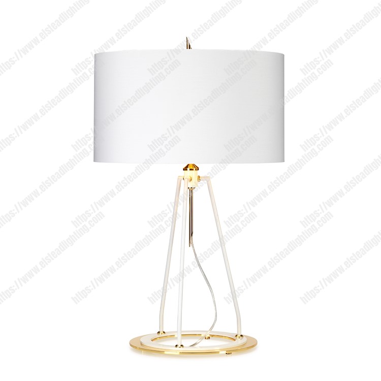 Ferrara 1 Light Table Lamp - White Polished Gold