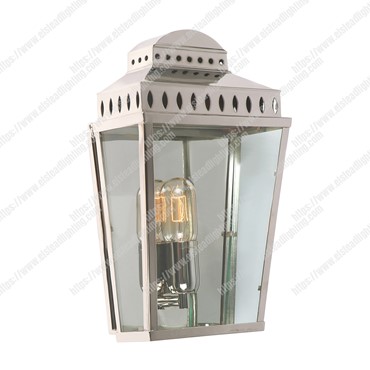 Mansion House 1 Light Wall Lantern &#8211; Polished Nickel