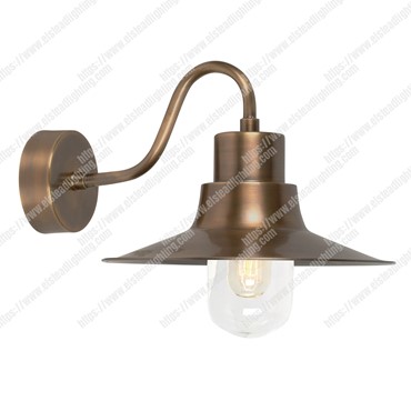Sheldon 1 Light Wall Lantern &#8211; Aged Brass