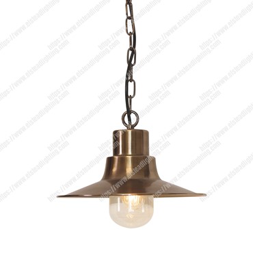 Sheldon 1 Light Chain Lantern &#8211; Aged Brass