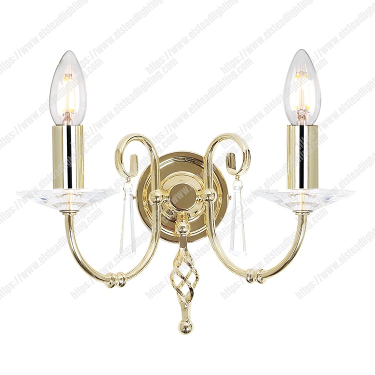 Aegean 2 Light Wall Light - Polished Brass