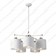 Balance 5 Light Chandelier - White and Polished Nickel