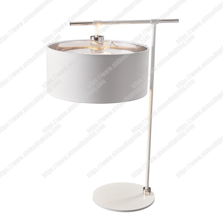 Balance 1 Light Table Lamp - White and Polished Nickel