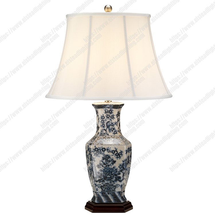 Blue Hex 1 Light Table Lamp
