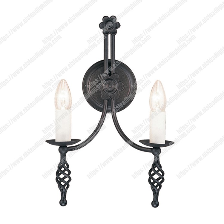 Belfry 2 Light Wall Light Black