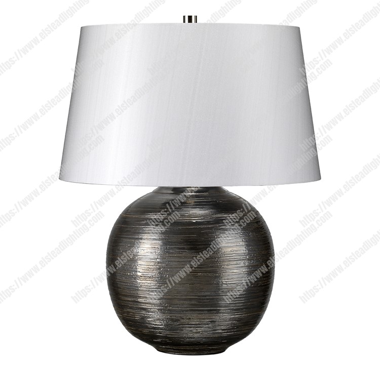 Caesar 1 Light Table Lamp - Silver