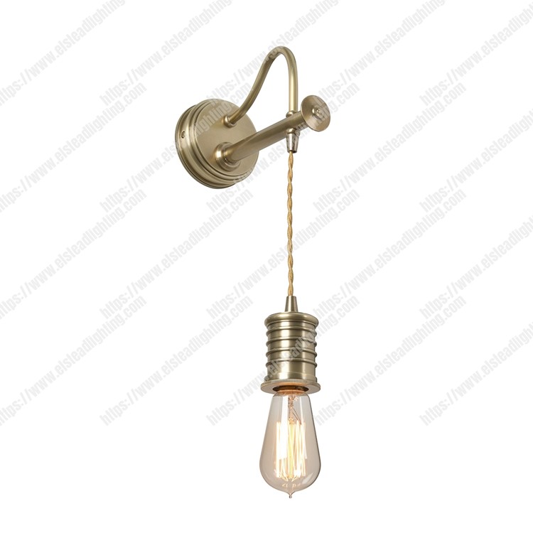 Douille 1 Light Wall Light - Aged Brass