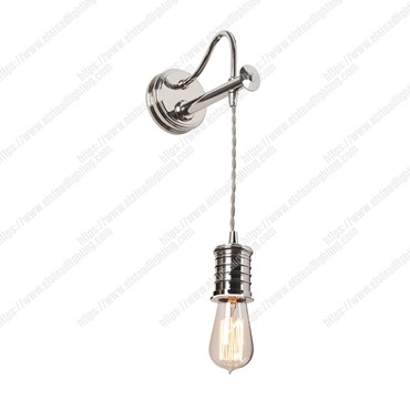 Douille 1 Light Wall Light &#8211; Polished Nickel