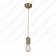 Douille 1 Light Pendant - Aged Brass