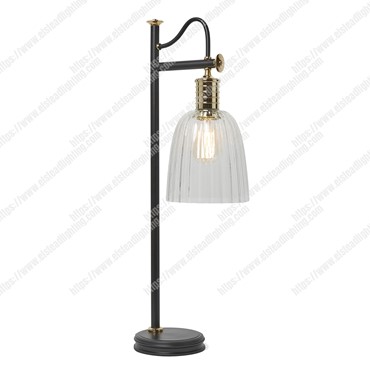 Douille 1 Light Table Lamp &#8211; Black/Polished Brass