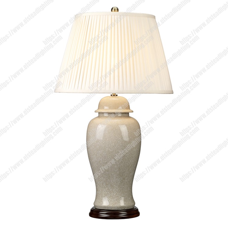Ivory Crackle 1 Light Large Table Lamp