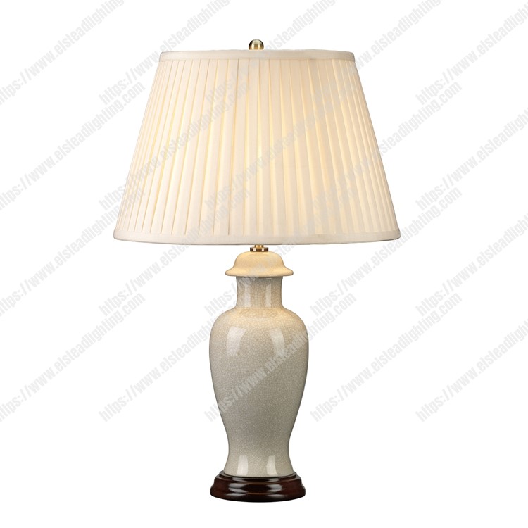 Ivory Crackle 1 Light Small Table Lamp