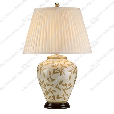 Leaves Brown Gold 1 Light Table Lamp