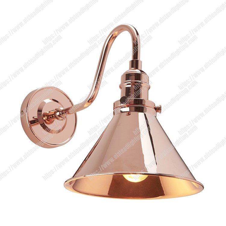 Provence 1 Light Wall Light - Polished Copper