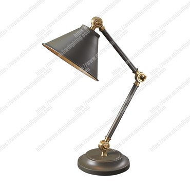 Provence Element 1 Light Mini Table Lamp &#8211; Dark Grey/Aged Brass