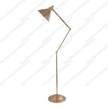 Provence 1 Light Floor Lamp &#8211; Aged Brass