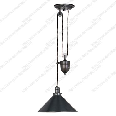 Provence 1 Light Rise and Fall Pendant &#8211; Old Bronze