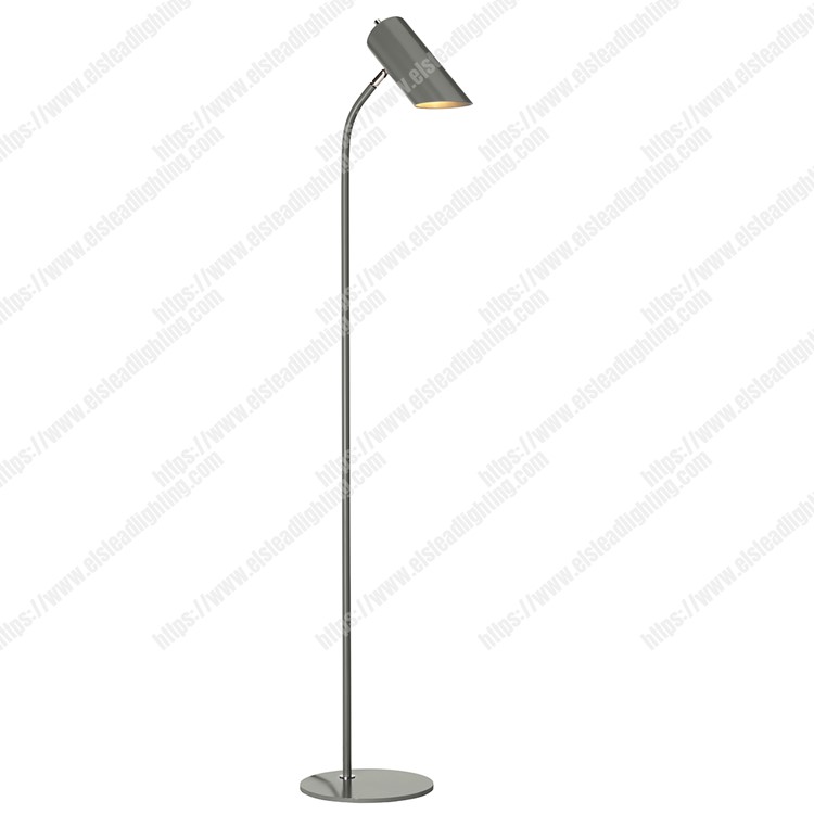 Quinto 1 Light Floor Lamp - Dark Grey Polished Nickel