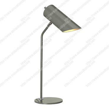 Quinto 1 Light Table Lamp &#8211; Dark Grey Polished Nickel