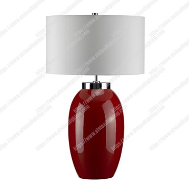 Victor 1 Light Large Table Lamp &#8211; Red