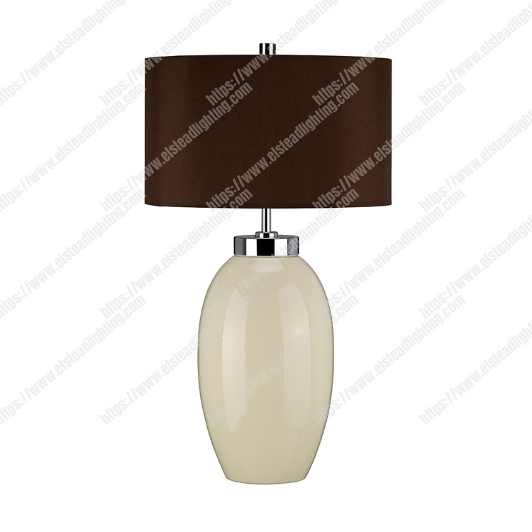 Victor 1 Light Small Table Lamp - Cream