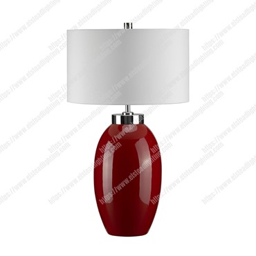 Victor 1 Light Small Table Lamp &#8211; Red