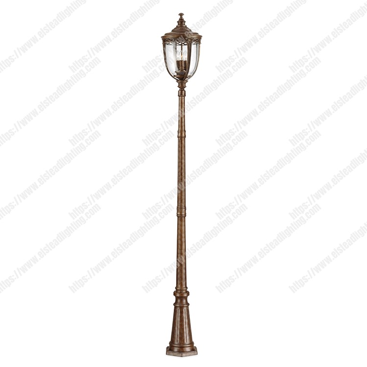 English Bridle 3 Light Large Lamp Post - British Bronze