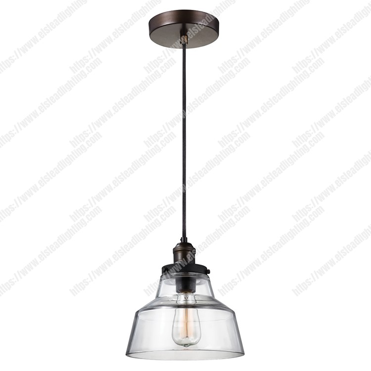 Baskin 1 Light Pendant - Aged Brass/Dark Weathered Zinc