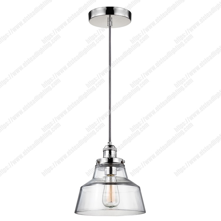 Baskin 1 Light Pendant - Polished Nickel