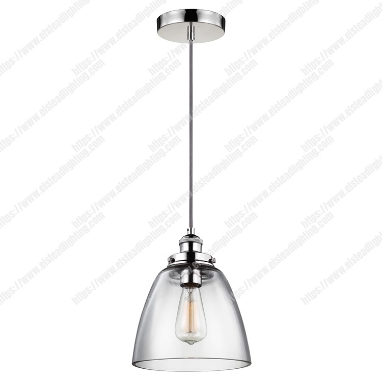 Baskin 1 Light Pendant - Polished Nickel