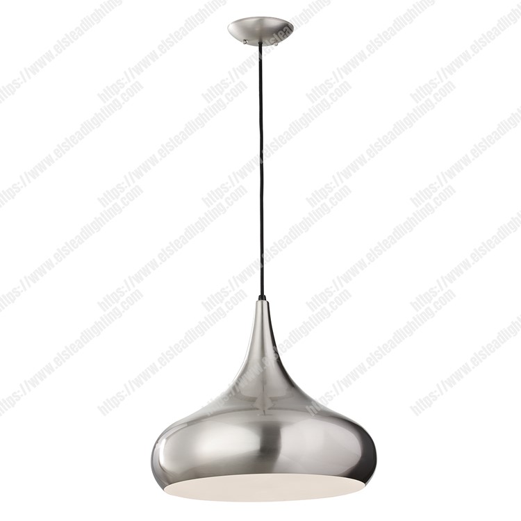 Beso 1 Light Large Pendant - Brushed Steel