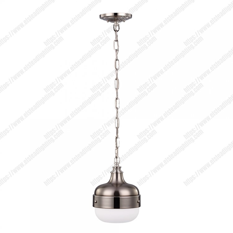 Cadence 1 Light Mini Pendant - Polished Nickel/Brushed Steel