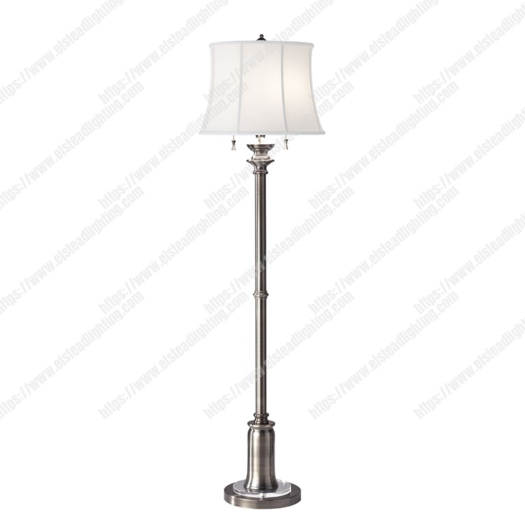 Stateroom 2 Light Floor Lamp - Antique Nickel