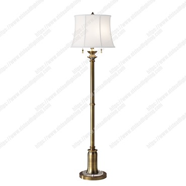 Stateroom 2 Light Floor Lamp &#8211; Bali Brass
