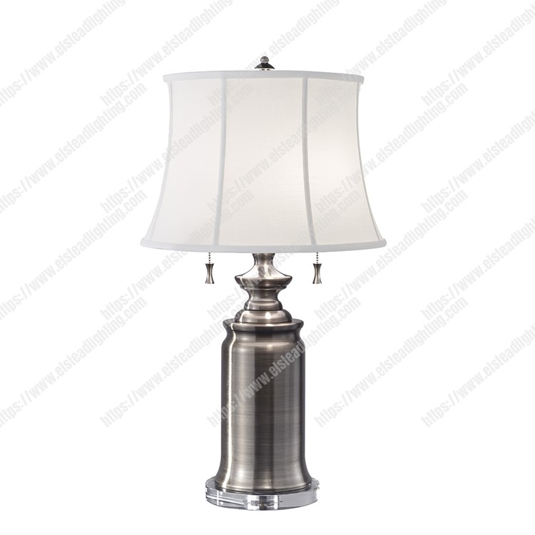 Stateroom 2 Light Table Lamp - Antique Nickel