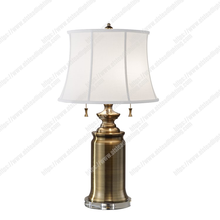Stateroom 2 Light Table Lamp - Bali Brass