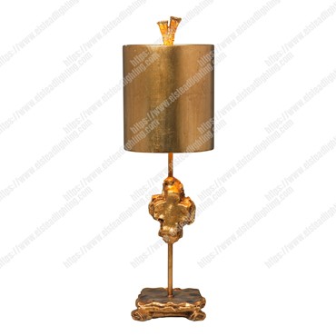 Cross 1 Light Table Lamp &#8211; Gold Leaf