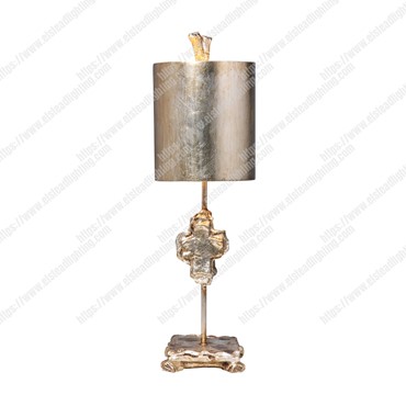 Cross 1 Light Table Lamp &#8211; Silver Leaf