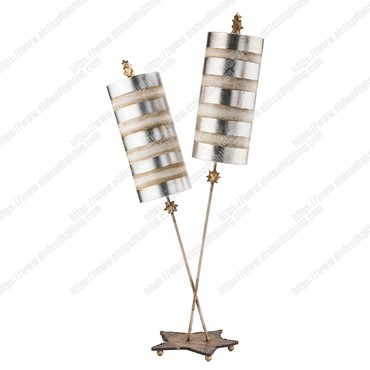 Nettle Luxe 2 Light Table Lamp &#8211; Silver
