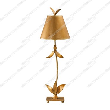 Red Bell 1 Light Table Lamp &#8211; Gold Leaf