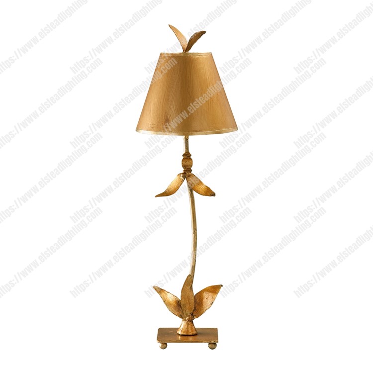 Red Bell 1 Light Table Lamp - Gold Leaf