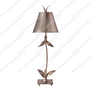 Red Bell 1 Light Table Lamp &#8211; Silver Leaf