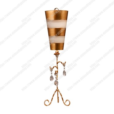 Tivoli 1 Light Table Lamp &#8211; Gold &#038; Cream Patina