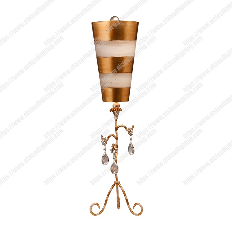 Tivoli 1 Light Table Lamp - Gold &#038; Cream Patina