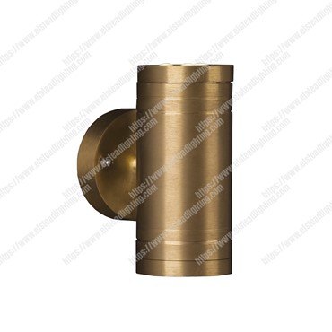 Elite Up/Down Wall Fitting &#8211; Solid Natural Brass