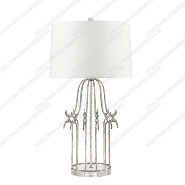 Stella 1 Light Table Lamp &#8211; Distressed Silver