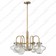 Congress 4 Light Clear Glass Chandelier - Brushed Caramel